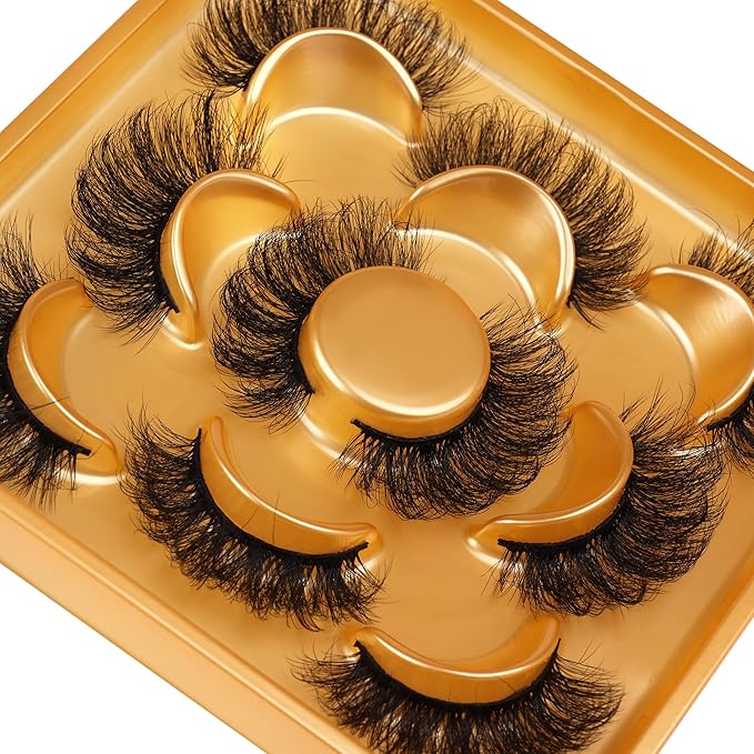 Fluttery False Eyelashes Natural Looking Faux Mink Lashes C Curl Fluffy Fake Eyelashes 18mm Round Shaped Eye Lashes that Look Like Extensions by Focipeysa