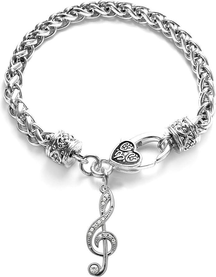 Inspired Silver - Silver Customized Charm Bracelet with Cubic Zirconia Jewelry