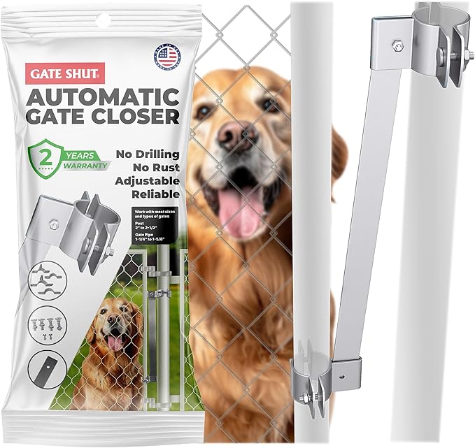 Sta-Klos Gate Closer – Premium Self-Closing Stainless Spring with Adjustable Tension – Reliable Automatic Closer for Pool, Dog & Outdoor Gates – Made in USA