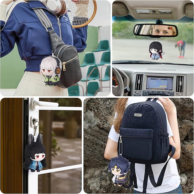 UTIEHD Zenless Zone Zero Plush Keychains, Cute 4 Inch ZZZ Collectible Dolls, Compact Size for Bags and Keys for Fans