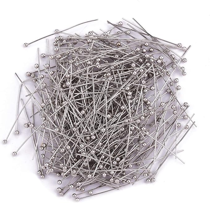 Ball Head pins Platinum for DIY Jewelry Making 40mm 200pcs