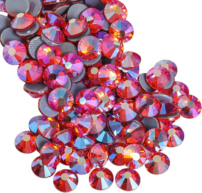Beadsland Hotfix Rhinestones, 1440pcs Flatback Crystal Rhinestones for Crafts Clothes DIY Decorations, Hyacinth AB, SS20, 4.6-4.8mm