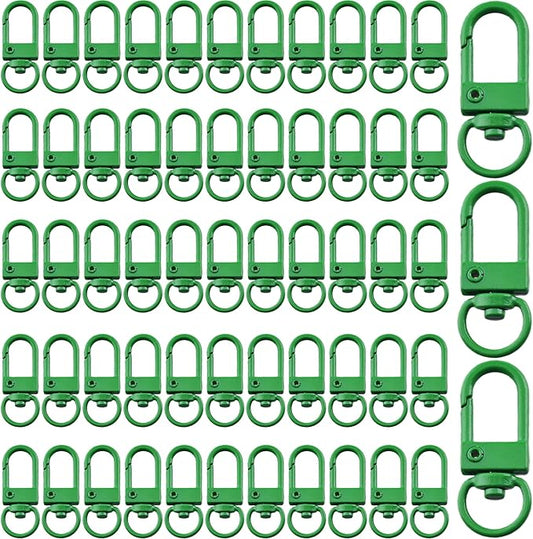 KJML DIY Keychain clip 60pcs Swivel Snap Lobster Claw Keychain Clasps Lanyard Hardware Key Chain Hooks for Bag Charm