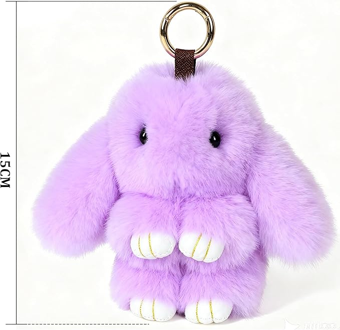Cute Plush Keychain, Car Pendant, Bag Purse Backpack Charm Accessory, Gift for Girls Women