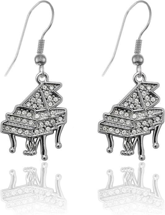 Inspired Silver - Silver Customized Charm French Hook Drop Earrings with Cubic Zirconia Jewelry