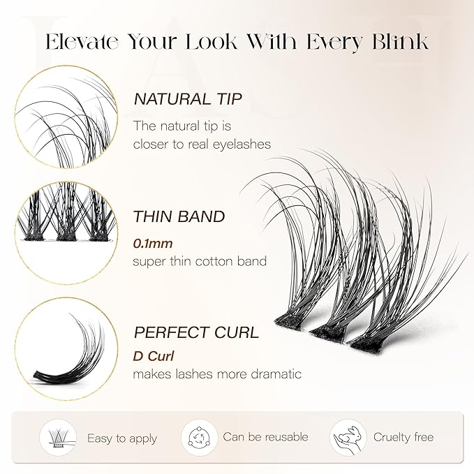 BEFER Lash Clusters Kit, 108 Pcs 3D Curl Eyelash Clusters Volume Individual Lashes Extensions 10-16MM Wispy Eyelash with Tweezers DIY At Home(Wit, ZE12,Kit)