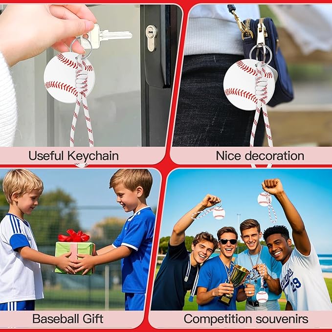 Eyourlife 6Pcs Braiding lanyard keychain With 2.75 in Name Id and DIY Pocket Hug Card For boys Sports enthusiast Team Gift