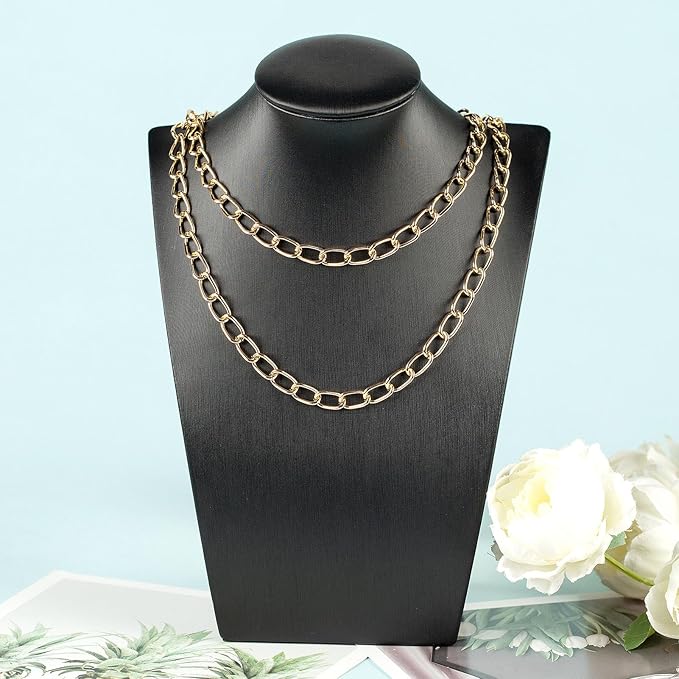 32.8 Feet Gold Plated Aluminum Jewelry Chains Bulk Twist Curb Link Chain Necklace Handmade DIY Jewelry Chain Making