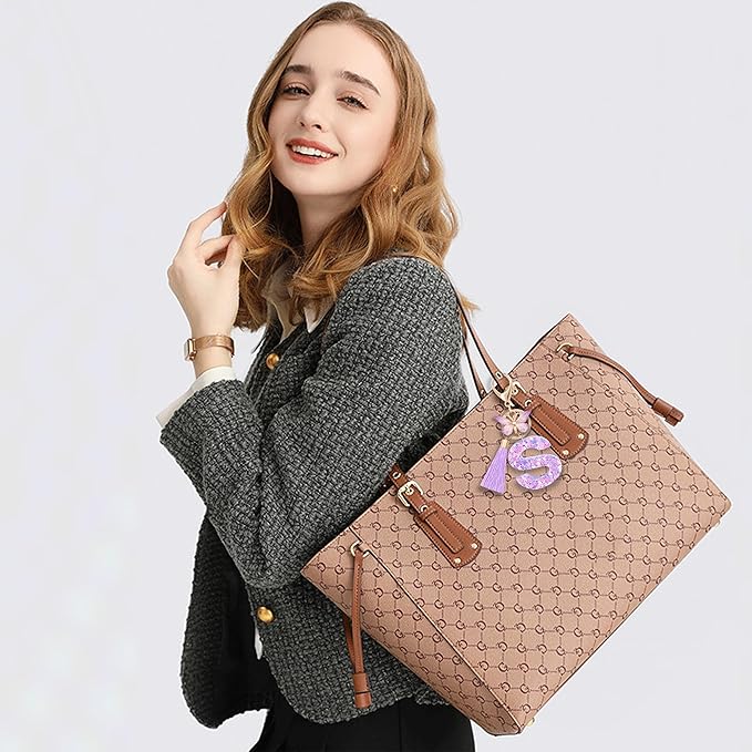 Initial letter Keychains for Women Girls Tassel Butterfly Cute Keychain for Wallet Backpack charm