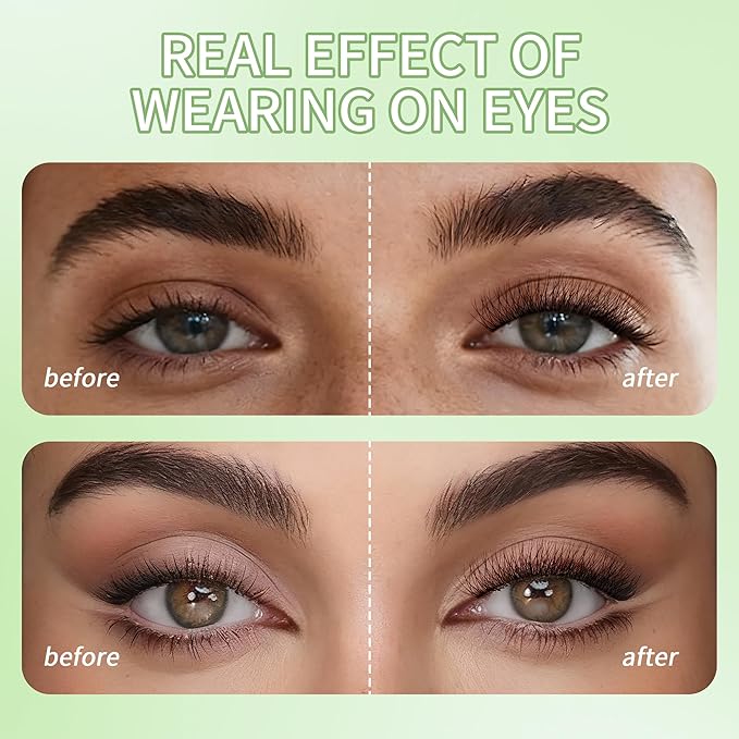 GLAMLASH W Eyelash Extensions 3D Volume Premade Fan Natural Soft Matte Lash Professional Salon Supplies (3D,0.07,C,8-12mm,Brown)