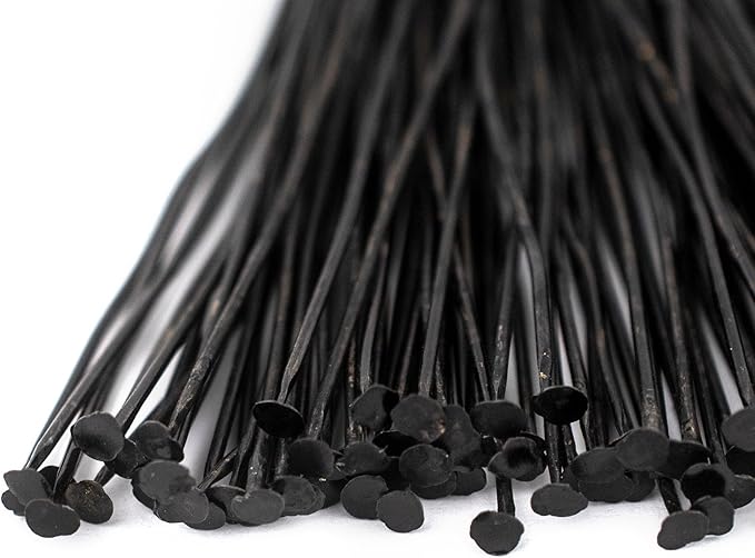 The Bead Chest Midnight Brass 21 Gauge 2.5 Inch Head Pins (Approx 100 Pieces)