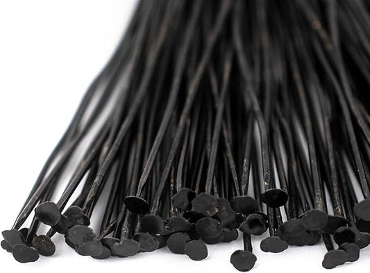 The Bead Chest Midnight Brass 21 Gauge 2.5 Inch Head Pins (Approx 100 Pieces)