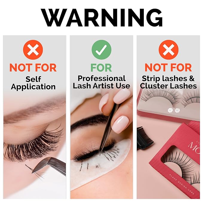 DLUX PROFESSIONAL Eyelash Extension Glue for Professionals - 8 Weeks Retention, 1 Sec Drying Time, Latex Free Semi Permanent Individual & Volume Lash Extension Glue Black