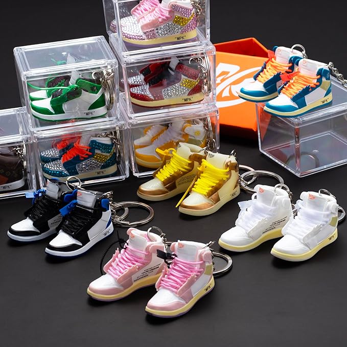 MPK 3D Mini Shoe Keychain,Sneaker Shoe lovers Keychainirthday Birthday Party Mystery Goodie Bag Prizes