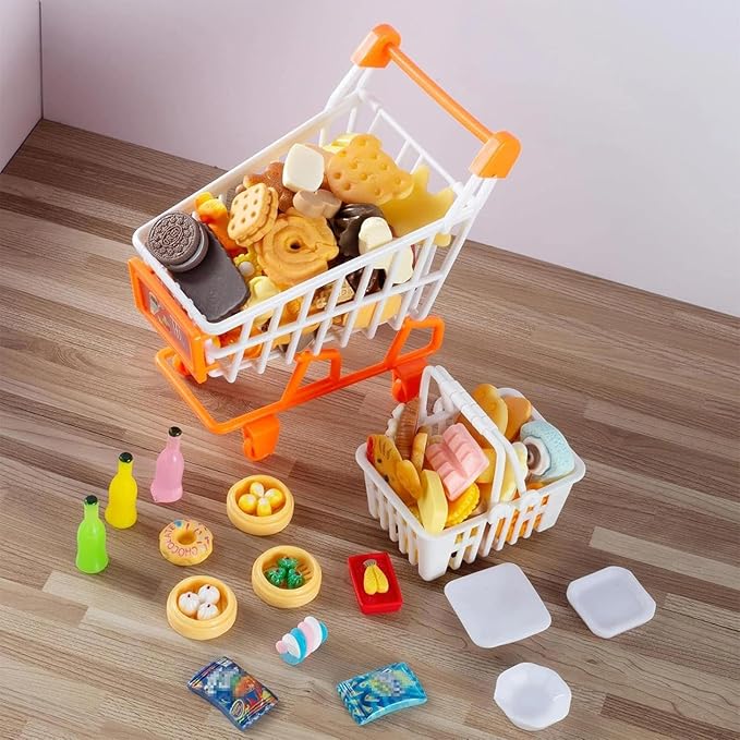 150Pcs Miniature Food Drinks Bottle Toys Mixed for Dollhouse Kitchen Accessories Mini Play Fake Resin Pretend Game Party Tableware 1/12 Doll House Bread Cake Models Micro