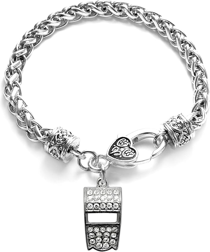 Inspired Silver - Silver Customized Charm Bracelet with Cubic Zirconia Jewelry