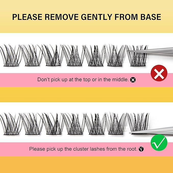 VYRILA Lash Clusters 8-16mm, False Eyelashes 96pcs, Cluster Eyelash Extensions Matte Black Soft, Diy Lash Extensions D Curl Natural Lash Clusters Faux Mink Lashes Wispy（Tide,96pcs,0.07,D,8-16MIX)