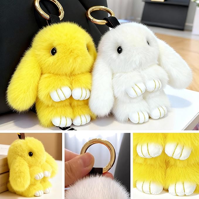 Cute Plush Keychain, Car Pendant, Bag Purse Backpack Charm Accessory, Gift for Girls Women