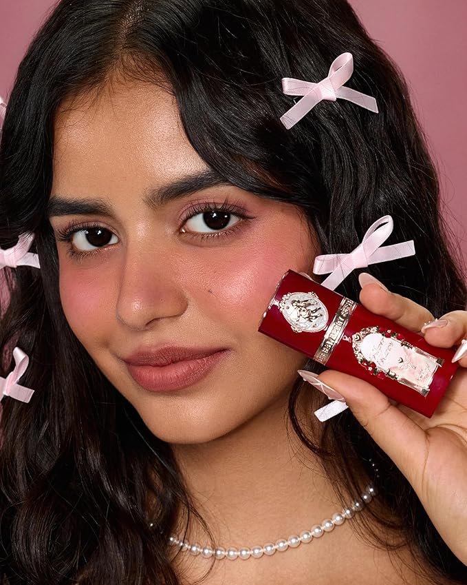 Flower Knows Strawberry Cupid All Day Glow Liquid Blush,Sweat & Water-Resistant Dewy Blush for Cheeks,Blendableand Hydrating Cool Pink Face Makeup for Women & Girls,0.25 Fl Oz(S03 Pink Gemstone)