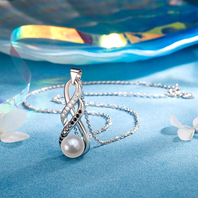 NONNYL Pearl Necklaces-Birthday Anniversary Wedding Gifts for Women -Her -Mom -Wife -Girlfriend Grandma on Christmas Day Mothers Day | Valentines Romantic Gifts