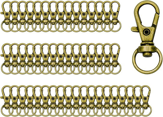 Swivel Snap Hooks Premium Metal Lobster Claw Trigger Clasps for Lanyard Keychain Rings Bag Purse Tag Jewelry Making DIY Crafts