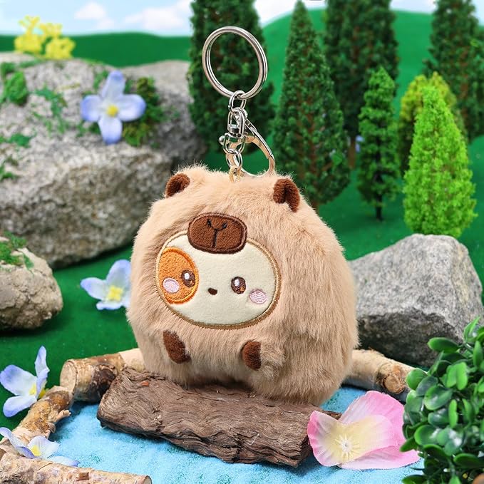 Anirollz Miniz Plush Charm Cute Stuffed Animal Keychain Kawaii Mini Bag Accessory Collectible Pocket Toy for Kids & Adults