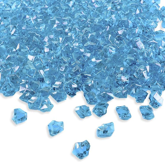 Super Z Outlet 1" Acrylic Color Ice Rock Crystals Treasure Gems for Table Scatters, Home Vase Fillers, Event, Wedding, Arts & Crafts, Birthday Decoration Favor - (Pack of 120) (Blue)