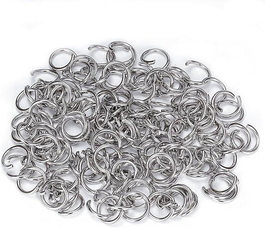 1000Pcs 9mm Stainless Steel Open Jump Rings 16 Gauge Metal O Rings Single Loop Connectors for Jewelry Necklaces Bracelet Earrings Keychains Chainmail DIY Making