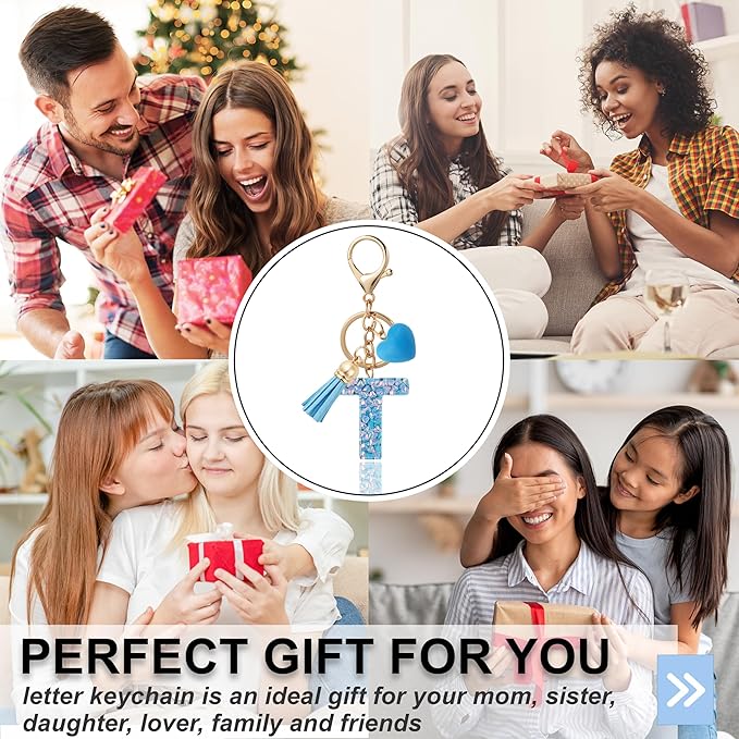 Alphabet Initial Letter Keychain Cute Heart Resin - Letter Keychain for Backpack Charms - Initial Keychains for Women