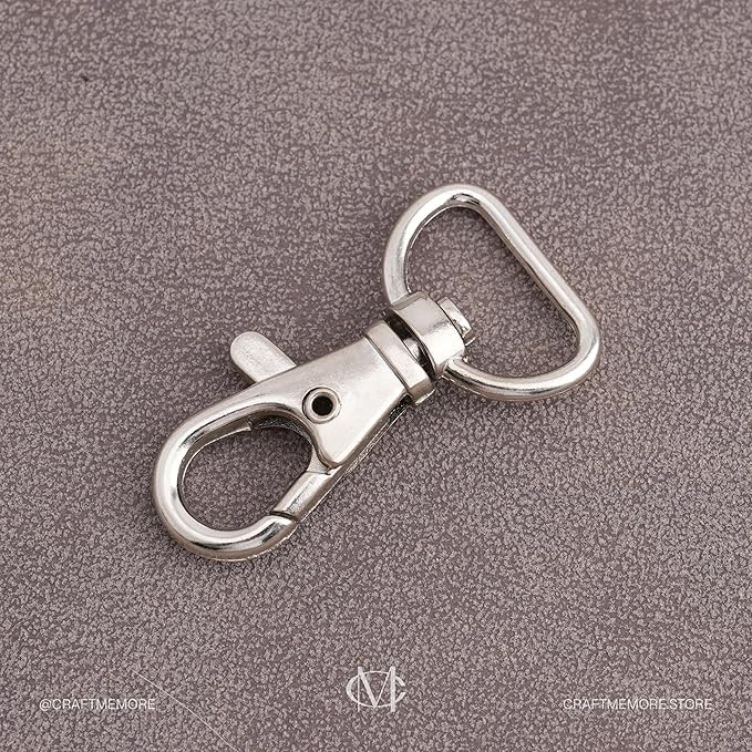 20pcs Swivel Lobster Claw Clasp Trigger Snap Hooks for Purse Making Macrame Lanyard Clip CSPS (5/8 Inch, Silver)