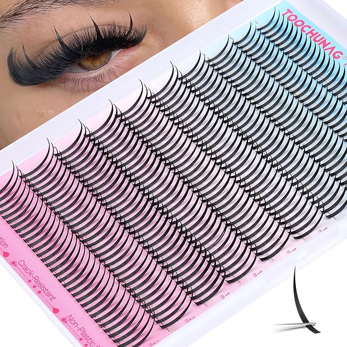 Lash Spikes 320pcs Spiky Lash Clusters 13-21mm D Curve Volume Spiky Cluster Eyelash Extensions Fairy Spike Eyelash Clusters for DIY Professional Individual Lash Extension by TOOCHUNAG