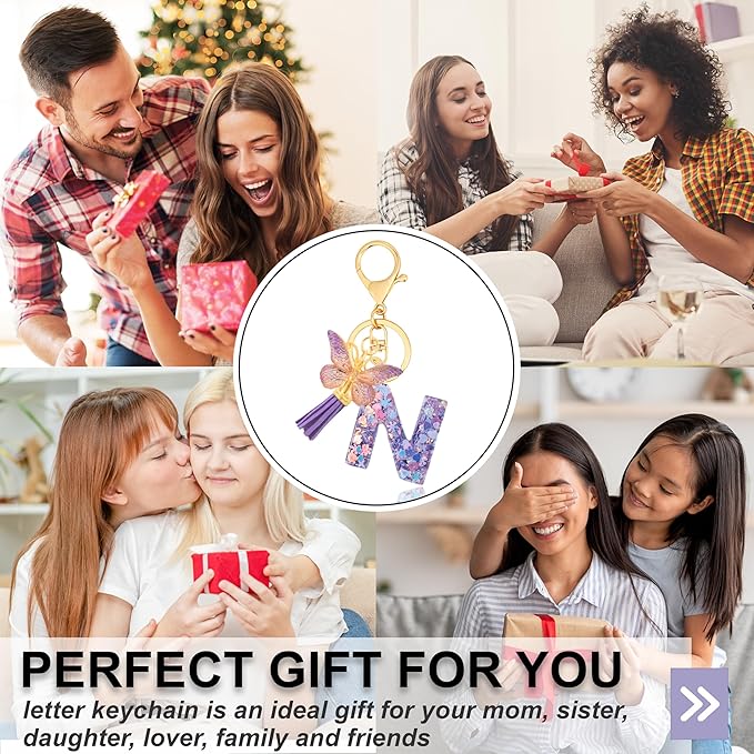 Alphabet Initial Letter Keychain Cute Heart Resin - Letter Keychain for Backpack Charms - Initial Keychains for Women