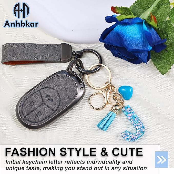 Alphabet Initial Letter Keychain Cute Heart Resin - Letter Keychain for Backpack Charms - Initial Keychains for Women