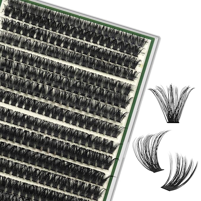Lash Clusters 280Pcs Eyelash Clusters KEYYOU 80D 0.05D Curl 9-18MIX Clusters Lashes Super Soft Cluster DIY Eyelash Extension at Home(80D-0.05D,9-18MIX)