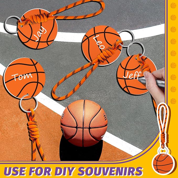 Eyourlife 6Pcs Braiding lanyard keychain With 2.75 in Name Id and DIY Pocket Hug Card For boys Sports enthusiast Team Gift