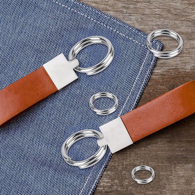 400 Pieces Premium 304 Stainless Steel Split Ring Double Jump Ring Small Key Chain Ring for Ornament Crafts, 4 Sizes(6mm 8mm 10mm 12mm Diameter)