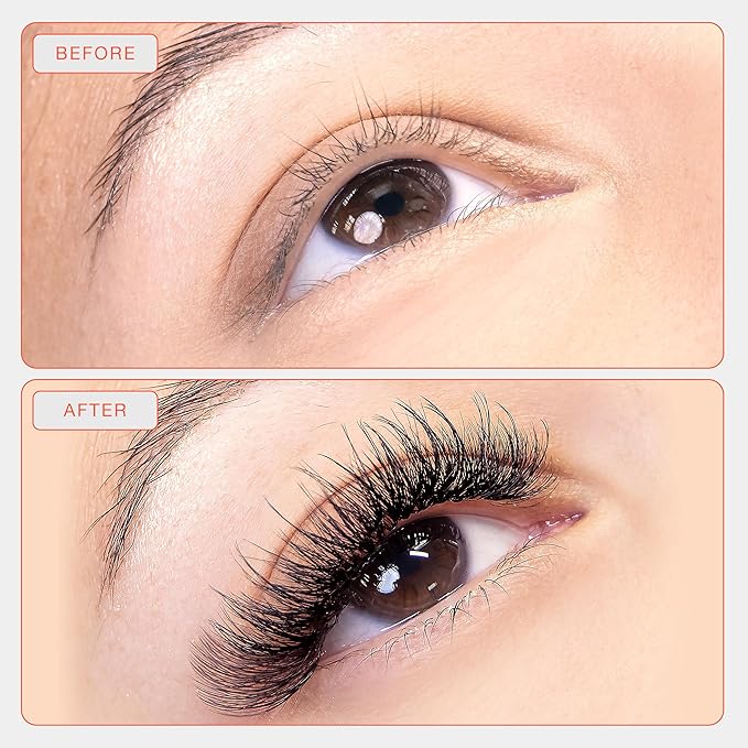 Curacoro LashFolio Double Spike Promade Fans, Handmade Volume Eyelashes, 5D To 10D, C CC D Curl, 0.03~0.07mm, 8-13mm Mix Length, Professional Long-Lasting Promade Lash Fans (7D-0.05 CC 8-13mm)