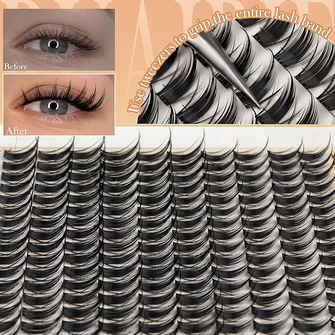 Manga Lash Clusters Wispy Eyelash Clusters Fairy 12-14mm Long Lashes Clusters Natural Cluster Lashes Spiky Cluster Eyelash Extensions C Curly Anime Lash Extensions Individual Lashes by Ruairie