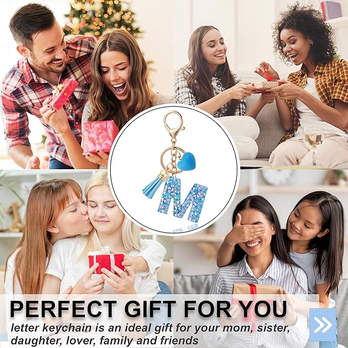 Alphabet Initial Letter Keychain Cute Heart Resin - Letter Keychain for Backpack Charms - Initial Keychains for Women