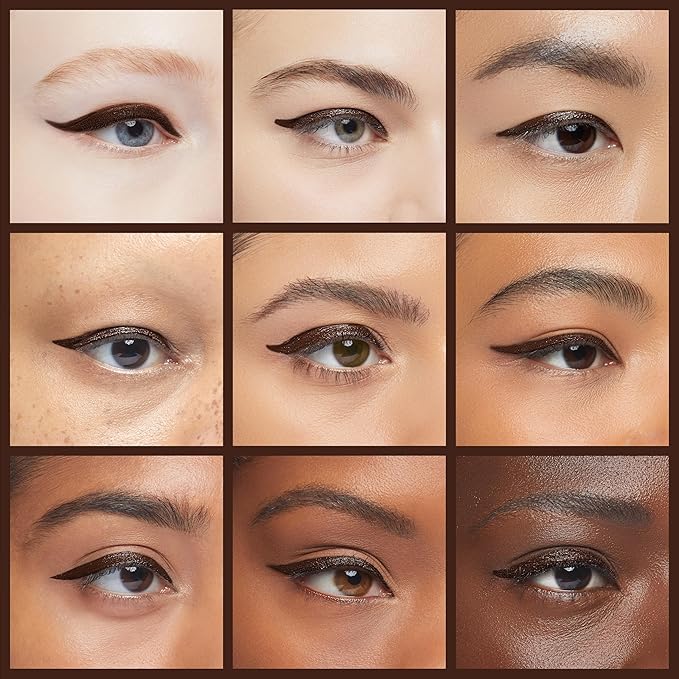 Erinde Brown Gel Eyeliner, Waterproof Cream Eyeliner Gel Pot, High-Intensity Pigments Long Lasting Smudge-Proof Eye Liner Eyebrow Makeup, Waterline Matte Eye Liner with 2PCS Brushes, 06 Brown