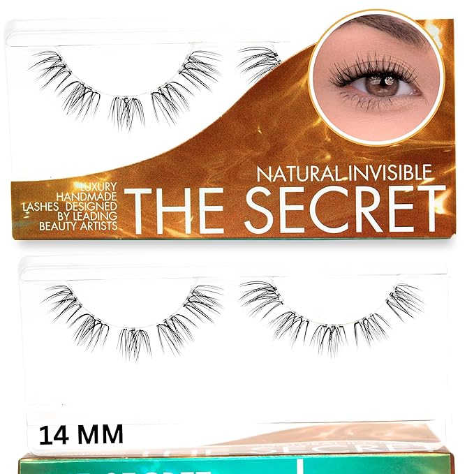 GAZELLE Luxury Natural Lash Clusters, Soft Korean Silk PBT Fibers, DIY Cluster Eyelash Extensions, Comfortable Wear, Lasts 10 Days – The secret – 14mm