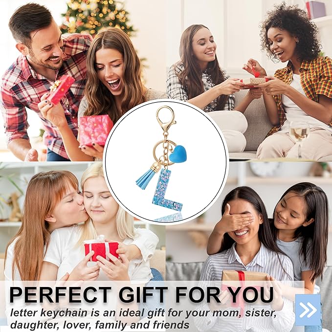 Alphabet Initial Letter Keychain Cute Heart Resin - Letter Keychain for Backpack Charms - Initial Keychains for Women