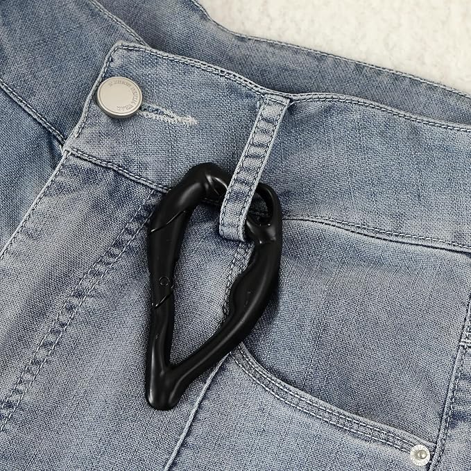 Cute Y2K Carabiner Keychain Clips Irregular Cool Multi-Use Large Heavy Duty Carabiner Hook Key Ring Outdoor Accessories Buckle