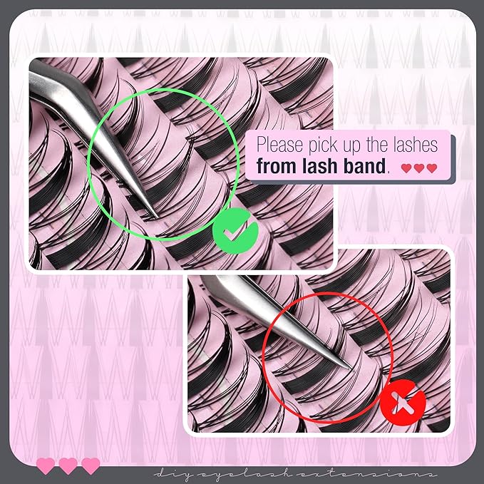 Manga Lash Clusters Fairy Eyelash Clusters Anime Cluster Eyelash Extensions Natural Wispy Individual Lashes Spiky Invisible Band Lash Extension CD Curly 10-18MM DIY Viva Cluster Lashes by Lvmixwig