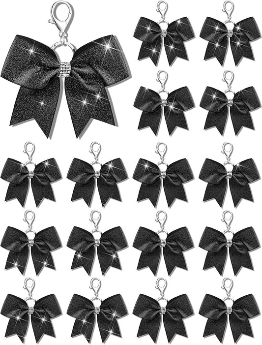 Tondiamo Cheer Bow Keychain Cheer Keychain with Rhinestones Cheerleader Keyrings for Teen Cheerleading Sports Accessory