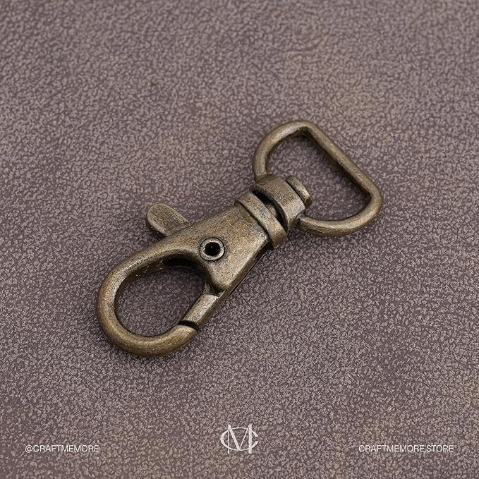 20pcs Swivel Lobster Claw Clasp Trigger Snap Hooks for Purse Making Macrame Lanyard Clip CSPS (1/2 Inch, Antique Brass)