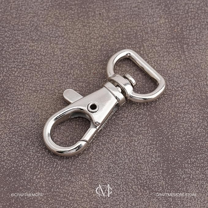 20pcs Swivel Lobster Claw Clasp Trigger Snap Hooks for Purse Making Macrame Lanyard Clip CSPS (1/2 Inch, Silver)