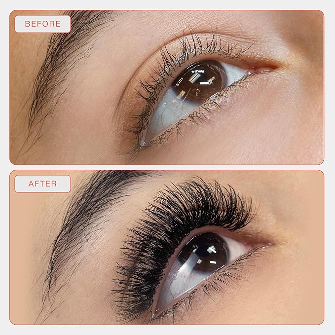 Curacoro LashFolio Triple Spike Promade Fans, Handmade Volume Eyelashes, 5D To 10D, C CC D Curl, 0.03~0.07 mm, 8-13mm Mix Length, Professional Long-Lasting Promade Lash Fans (7D-0.03 D 8-13mm)