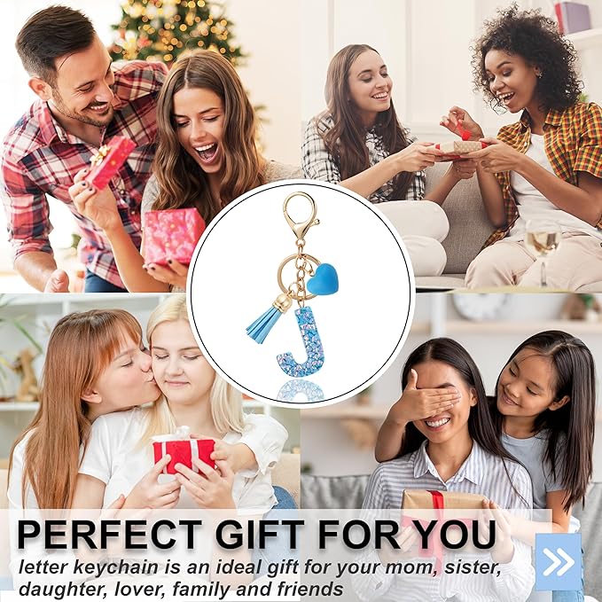 Alphabet Initial Letter Keychain Cute Heart Resin - Letter Keychain for Backpack Charms - Initial Keychains for Women
