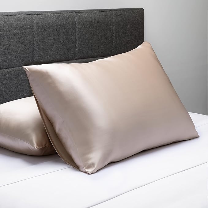Fishers Finery 30mm 100% Pure Mulberry Silk Pillowcase, Quality Tested (Taupe, King)